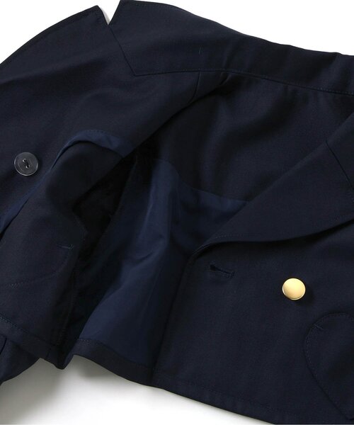 apres les cours(アプレレクール)の「【ジュニア対応】ハートポケットブレザー(テーラードジャケット・キッズ・ネイビー/チェック・100/120/140)」の9枚目の写真