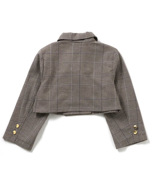 apres les cours(アプレレクール)の「【ジュニア対応】ハートポケットブレザー(テーラードジャケット・キッズ・ネイビー/チェック・100/120/140)」の12枚目の写真