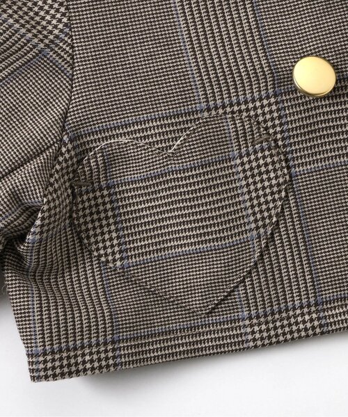 apres les cours(アプレレクール)の「【ジュニア対応】ハートポケットブレザー(テーラードジャケット・キッズ・ネイビー/チェック・100/120/140)」の14枚目の写真