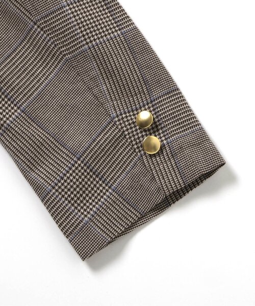 apres les cours(アプレレクール)の「【ジュニア対応】ハートポケットブレザー(テーラードジャケット・キッズ・ネイビー/チェック・100/120/140)」の10枚目の写真