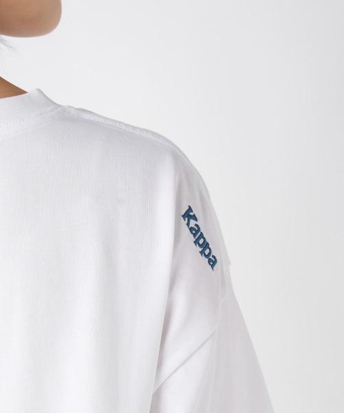 Kappa(カッパ)の「≪ウェルネスシリーズ≫ルーズフィット テニスグラフィック ユニセックスTシャツ(Tシャツ/カットソー・レディース・ホワイト/ブラック/ブラウン系その他・LARGE/MEDIUM/SMALL)」の9枚目の写真