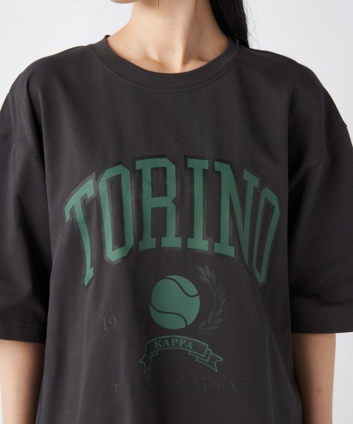 Kappa(カッパ)の「≪ウェルネスシリーズ≫ルーズフィット テニスグラフィック ユニセックスTシャツ(Tシャツ/カットソー・レディース・ホワイト/ブラック/ブラウン系その他・LARGE/MEDIUM/SMALL)」の16枚目の写真