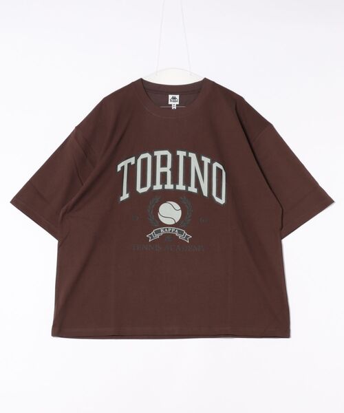 Kappa(カッパ)の「≪ウェルネスシリーズ≫ルーズフィット テニスグラフィック ユニセックスTシャツ(Tシャツ/カットソー・レディース・ホワイト/ブラック/ブラウン系その他・LARGE/MEDIUM/SMALL)」の19枚目の写真