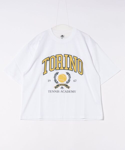 Kappa(カッパ)の「≪ウェルネスシリーズ≫ルーズフィット テニスグラフィック ユニセックスTシャツ(Tシャツ/カットソー・レディース・ホワイト/ブラック/ブラウン系その他・LARGE/MEDIUM/SMALL)」の18枚目の写真