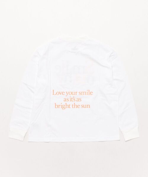 Smoothy（スムージー）の「SMOOTHY Smile Long Sleeve Tee / スムージー スマイル ロングスリーブTシャツ（Tシャツ/カットソー・キッズ・ホワイト/スミクロ・MEDIUM/LARGE/X-LARGE）」の3枚目の写真