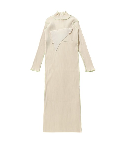 セール】kotohayokozawa TD WAVE LONG SLEEVE DRESS HIGH NECK TYPE