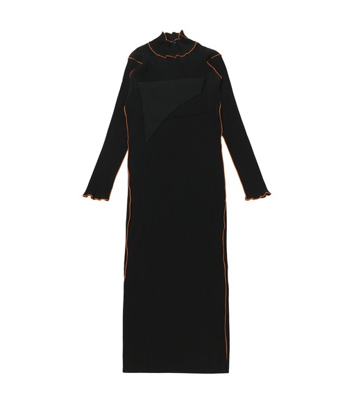 セール】kotohayokozawa TD WAVE LONG SLEEVE DRESS HIGH NECK TYPE