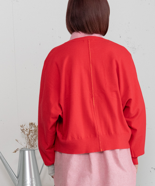 POU DOU DOU（プードゥドゥ）の「変形前立てドルマンカーディガン（カーディガン/ボレロ・レディース・イエロー/レッド/ライトグレー/ブラック/ブルー・M）」の11枚目の写真