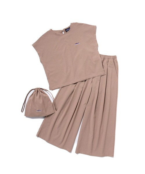 L's]FRENCH SLEEVE SHIRT & LONG PANTS SET HIGH AIR PERMEABILITY