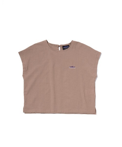 THOUSAND MILE（サウザンドマイル）の「[L's]FRENCH SLEEVE SHIRT & LONG PANTS SET HIGH AIR PERMEABILITY CHECK/フレンチスリーブシャツ＆ロングパンツセット（セットアップ・レディース・ブラック系その他/ブラウン系その他/ブルー系その他・FREE）」の4枚目の写真