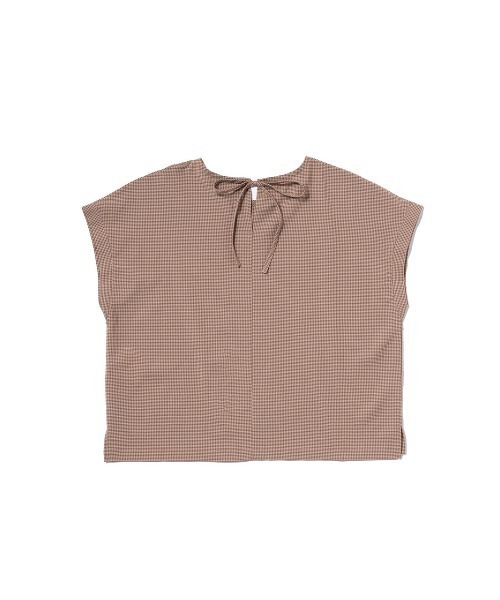THOUSAND MILE（サウザンドマイル）の「[L's]FRENCH SLEEVE SHIRT & LONG PANTS SET HIGH AIR PERMEABILITY CHECK/フレンチスリーブシャツ＆ロングパンツセット（セットアップ・レディース・ブラック系その他/ブラウン系その他/ブルー系その他・FREE）」の5枚目の写真