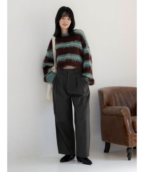 Ungrid（アングリッド）の「起毛コクーンチノパンツ（チノパンツ・レディース・アイボリー/チャコールグレー・SMALL/MEDIUM）」の15枚目の写真