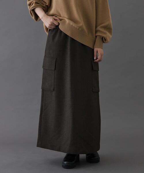 セール】FORK&SPOON ウールライクツイルスカート（スカート