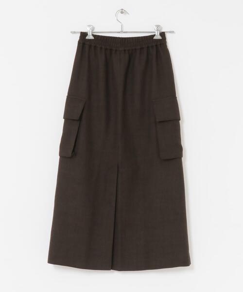 FORK&SPOON（フォークアンドスプーン）の「FORK&SPOON　ウールライクツイルスカート（スカート・レディース・ブラウン/ブラック・1/2）」の8枚目の写真