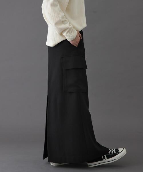 FORK&SPOON（フォークアンドスプーン）の「FORK&SPOON　ウールライクツイルスカート（スカート・レディース・ブラウン/ブラック・1/2）」の12枚目の写真