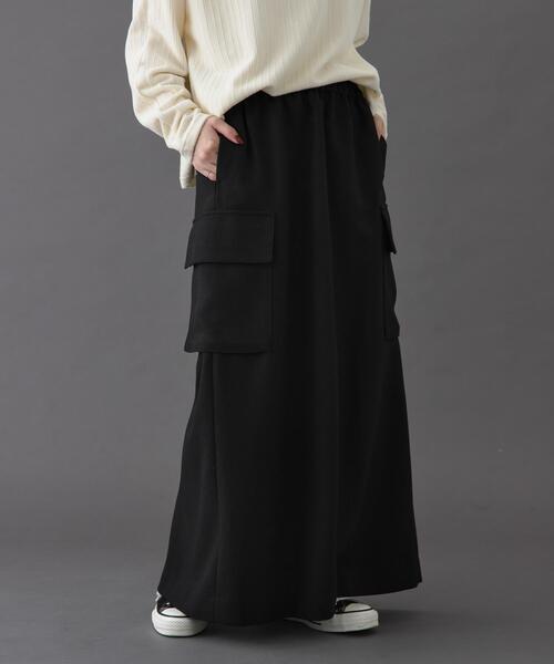 FORK&SPOON（フォークアンドスプーン）の「FORK&SPOON　ウールライクツイルスカート（スカート・レディース・ブラウン/ブラック・1/2）」の13枚目の写真