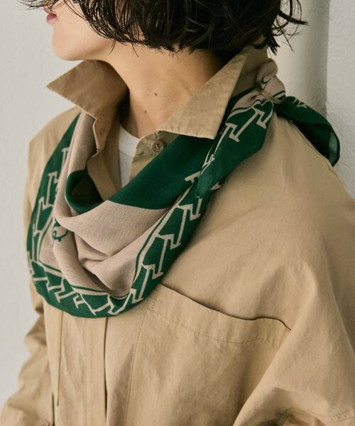 ear PAPILLONNER（イアパピヨネ）の「リング付きカギ柄ストール（ストール/ショール・レディース・グリーン/ブラック・FREE）」の12枚目の写真