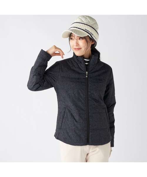 marie claire(マリ・クレール)の「marie claire GOLF マリクレールゴルフ ゴルフウェア 軽量 保温 タフタ 中綿 ブルゾン ジャケット(ブルゾン・レディース・オフホワイト/ブラック・L/M/LL/3L)」の5枚目の写真