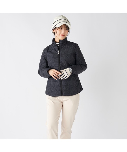 marie claire(マリ・クレール)の「marie claire GOLF マリクレールゴルフ ゴルフウェア 軽量 保温 タフタ 中綿 ブルゾン ジャケット(ブルゾン・レディース・オフホワイト/ブラック・L/M/LL/3L)」の6枚目の写真
