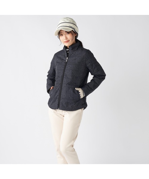 marie claire(マリ・クレール)の「marie claire GOLF マリクレールゴルフ ゴルフウェア 軽量 保温 タフタ 中綿 ブルゾン ジャケット(ブルゾン・レディース・オフホワイト/ブラック・L/M/LL/3L)」の7枚目の写真