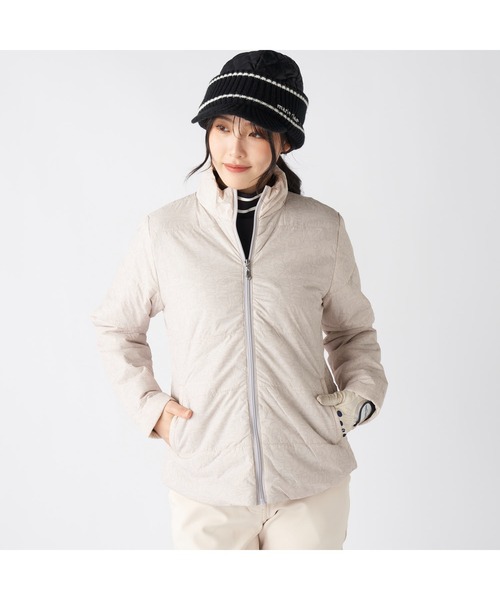 marie claire(マリ・クレール)の「marie claire GOLF マリクレールゴルフ ゴルフウェア 軽量 保温 タフタ 中綿 ブルゾン ジャケット(ブルゾン・レディース・オフホワイト/ブラック・L/M/LL/3L)」の16枚目の写真