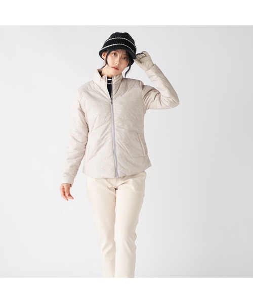 marie claire(マリ・クレール)の「marie claire GOLF マリクレールゴルフ ゴルフウェア 軽量 保温 タフタ 中綿 ブルゾン ジャケット(ブルゾン・レディース・オフホワイト/ブラック・L/M/LL/3L)」の17枚目の写真