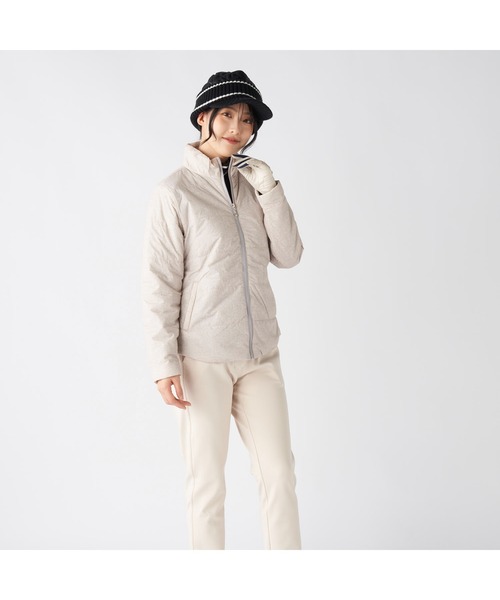 marie claire(マリ・クレール)の「marie claire GOLF マリクレールゴルフ ゴルフウェア 軽量 保温 タフタ 中綿 ブルゾン ジャケット(ブルゾン・レディース・オフホワイト/ブラック・L/M/LL/3L)」の18枚目の写真