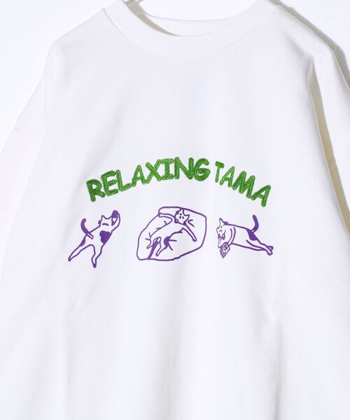 FREDY MAC（フレディーマック）の「【FREDYMAC】RELAXING TAMA 裏毛スウェット（スウェット・メンズ・ホワイト/ネイビー・S/L/M）」の10枚目の写真