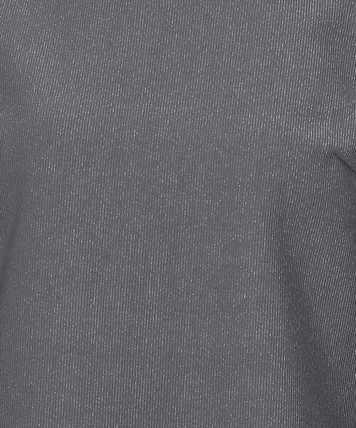 index（インデックス）の「ストレッチペプラムラメトップス【洗濯機OK/防シワ/抗ピル】《S～3L》（Tシャツ/カットソー・レディース・ナチュラル/チャコールグレー/サックスブルー・42/40/38/36/44）」の7枚目の写真