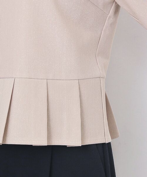 index（インデックス）の「ストレッチペプラムラメトップス【洗濯機OK/防シワ/抗ピル】《S～3L》（Tシャツ/カットソー・レディース・ナチュラル/チャコールグレー/サックスブルー・42/40/38/36/44）」の21枚目の写真