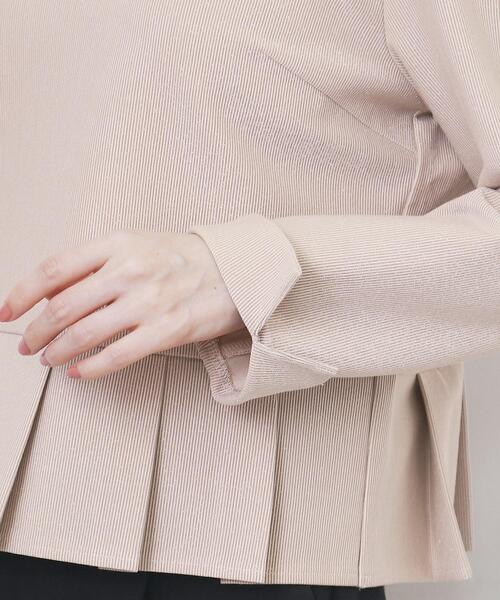 index（インデックス）の「ストレッチペプラムラメトップス【洗濯機OK/防シワ/抗ピル】《S～3L》（Tシャツ/カットソー・レディース・ナチュラル/チャコールグレー/サックスブルー・42/40/38/36/44）」の22枚目の写真