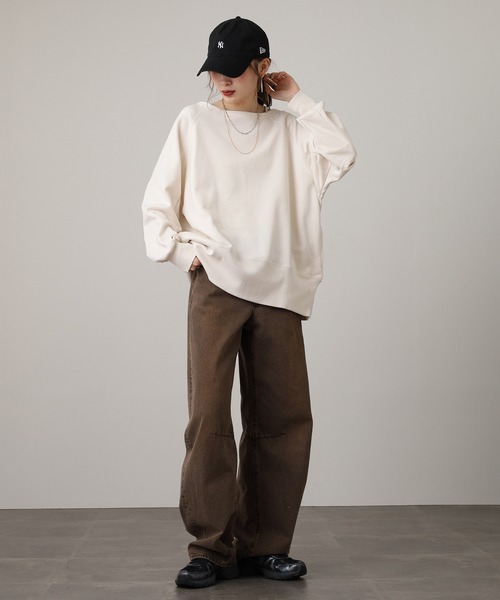 【新品タグ付き】ボートネックワイドスウェット FRAMeWORK｜≪一部カラーWEB限定 / 追加予約≫ボートネック