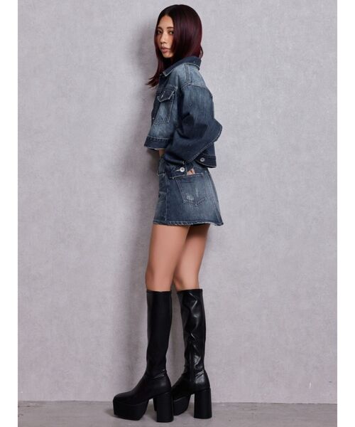 GYDA(ジェイダ)の「GD MOLD bijouデニムショートGジャン(デニムジャケット・レディース・インディゴブルー/ブルー・FREE)」の15枚目の写真