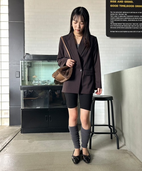 Kotoe(コトエ)の「肩掛け エコファー スクエアショルダーバッグ(ショルダーバッグ・レディース・ブラック/アイボリー/ピンク/ブラウン・FREE)」の6枚目の写真