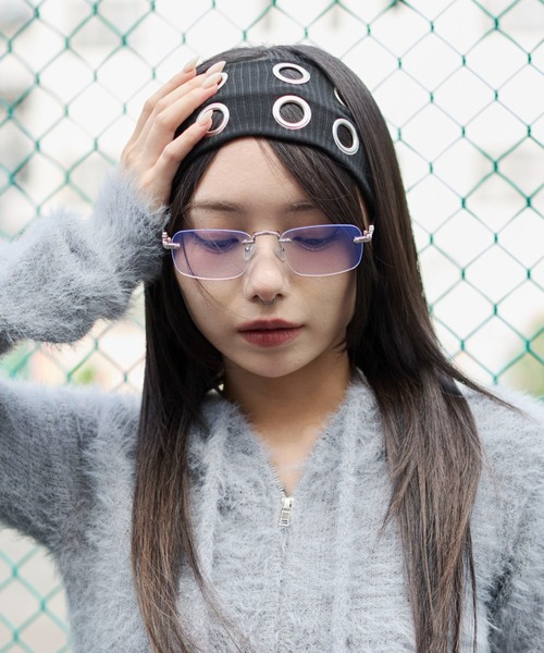 WEGO(ウィゴー)の「WEGO/BIGアイレットヘアバンド(ヘアバンド・レディース・ブラック/ライトグレー・FREE)」の2枚目の写真