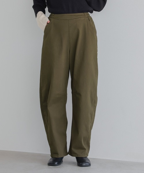 itto...(イット)の「ストレッチツイルカーブパンツ(チノパンツ・レディース・カーキ/ブラック/ベージュ・L/M)」の3枚目の写真