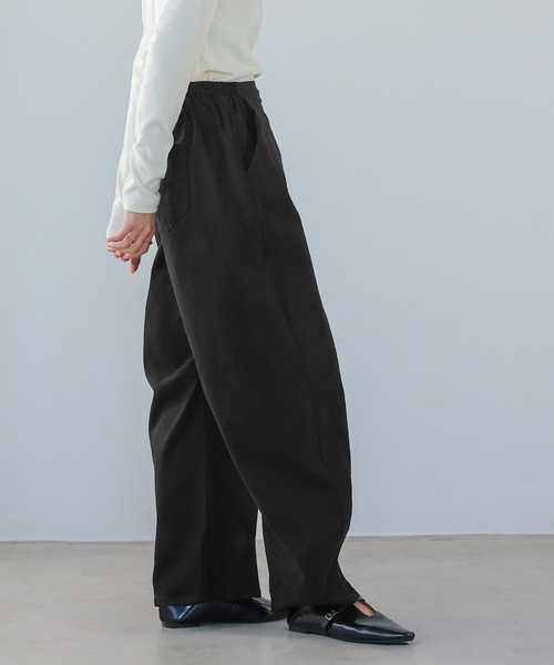 itto...(イット)の「ストレッチツイルカーブパンツ(チノパンツ・レディース・カーキ/ブラック/ベージュ・L/M)」の5枚目の写真
