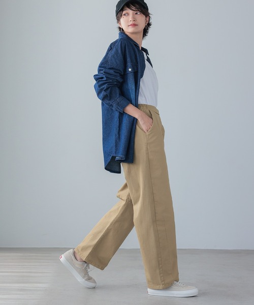 itto...(イット)の「ストレッチツイルカーブパンツ(チノパンツ・レディース・カーキ/ブラック/ベージュ・L/M)」の10枚目の写真