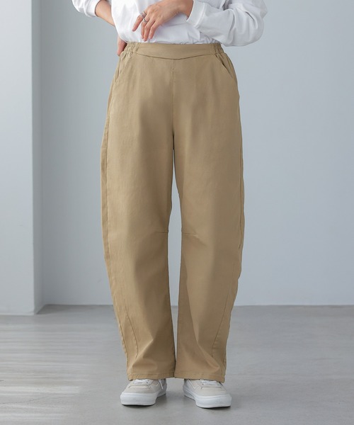 itto...(イット)の「ストレッチツイルカーブパンツ(チノパンツ・レディース・カーキ/ブラック/ベージュ・L/M)」の11枚目の写真