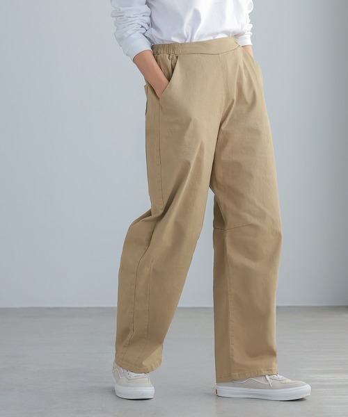 itto...(イット)の「ストレッチツイルカーブパンツ(チノパンツ・レディース・カーキ/ブラック/ベージュ・L/M)」の12枚目の写真