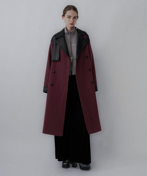 【HARE】 フェイクレザーキリカエコート HARE（ハレ）の「フェイクレザーキリカエコート(HARE)（トレンチ