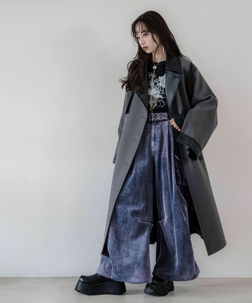 新品未使用　HARE（ハレ） ウーリーテックキリカエコート　ブラック　M ウーリーテックキリカエトレンチコート(HARE)（トレンチコート