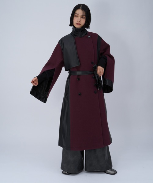 【HARE】 フェイクレザーキリカエコート HARE（ハレ）の「フェイクレザーキリカエコート(HARE)（トレンチコート