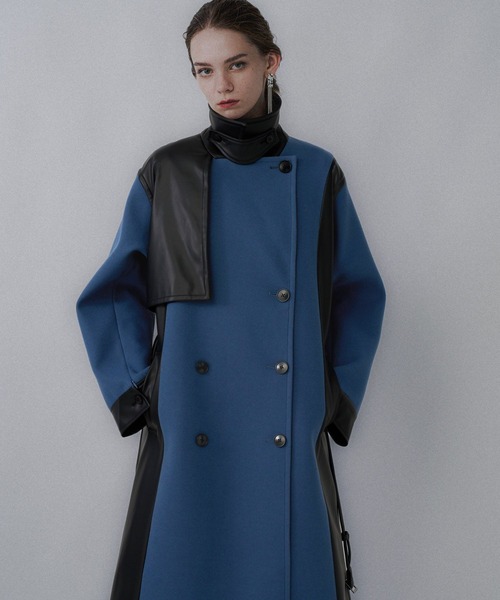 【HARE】ウーリーテックフェイクレザーキリカエトレンチ ウーリーテックフェイクレザーキリカエトレンチコート(HARE