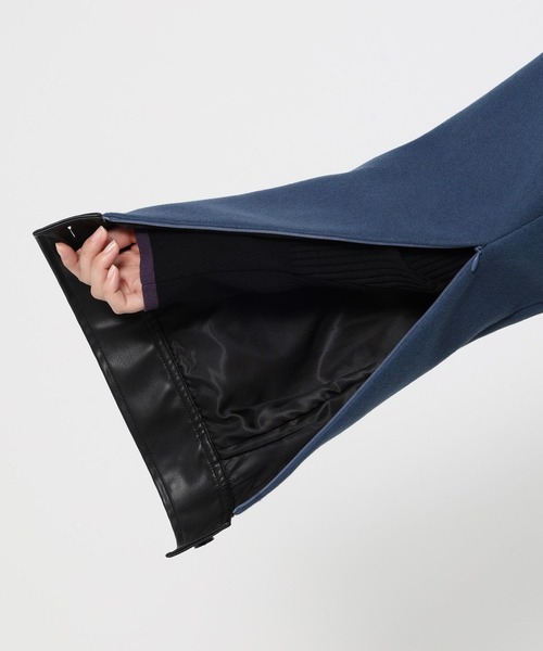 HARE(ハレ)の「ウーリーテックフェイクレザーキリカエトレンチコート(HARE)(チェスターコート・レディース・グレー/ボルドー/ブラック/ブルー・FREE)」の12枚目の写真