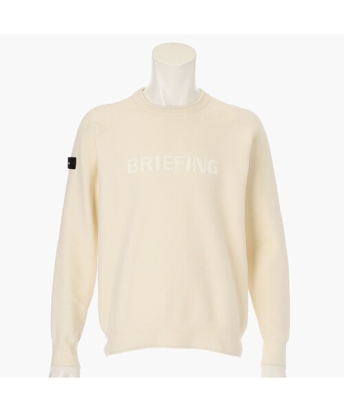 BRIEFING（ブリーフィング）の「【BRIEFING GOLF／ブリーフィングゴルフ】MEN’S MOLE YARN LOGO CREWNECK KNIT（ニット/セーター・メンズ・アイボリー/ブラック/グレー/ネイビー・M/XL/L）」の2枚目の写真
