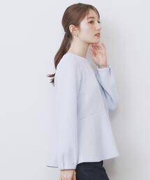 index | ジルコンペプラムトップス【洗濯機OK】(Tシャツ/カットソー)