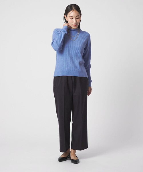 A DAY IN THE LIFE UNITED ARROWS（アデイインザライフユナイテッドアローズ）の「リブ ハイネックニット＜A DAY IN THE LIFE＞（ニット/セーター・レディース・イエロー/コバルトブルー/ナチュラル・FREE）」の5枚目の写真