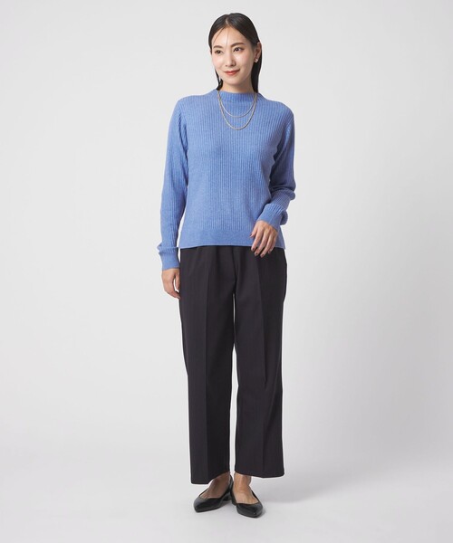 A DAY IN THE LIFE UNITED ARROWS（アデイインザライフユナイテッドアローズ）の「リブ ハイネックニット＜A DAY IN THE LIFE＞（ニット/セーター・レディース・イエロー/コバルトブルー/ナチュラル・FREE）」の6枚目の写真