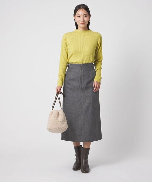 A DAY IN THE LIFE UNITED ARROWS（アデイインザライフユナイテッドアローズ）の「リブ ハイネックニット＜A DAY IN THE LIFE＞（ニット/セーター・レディース・イエロー/コバルトブルー/ナチュラル・FREE）」の8枚目の写真